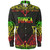 Tonga Custom Personalised Long Sleeve Shirt Coat Of Arms With Patterns Reggae Color