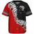 New Zealand Baseball Shirt Silver Fern Maori Tribal Style