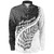 New Zealand Custom Personalised Long Sleeve Shirt Silver Fern Maori Pattern