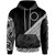 Cook Islands Polynesian Custom Personalised Hoodie - Diagonal Pattern White1