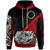 Cook Islands Polynesian Custom Personalised Hoodie - Diagonal Pattern Red1