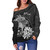 Philippines Filipinos Custom Personalised Off Shoulder Sweatshirt Sampaguita Jasmine Philippines Eagle Tattoo Tribal