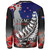 New Zealand Custom Personalised Sweatshirt Anzac Day Silver Fern Flag Style