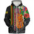 Hawaii Custom Perosnalised Sherpa Hoodie King Kamehameha Hibiscus And Plumeria With Palm Branches Vintage Style
