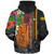 Hawaii Custom Perosnalised Sherpa Hoodie King Kamehameha Hibiscus And Plumeria With Palm Branches Vintage Style