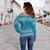 Fiji Off Shoulder Sweatshirt Fijian Masi Pattern Palm Style