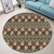 Tonga Round Rug Ngatu Style