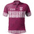 Fiji Polo Shirt Custom Traditional Fijian Masi Pink Color
