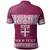 Fiji Polo Shirt Custom Traditional Fijian Masi Pink Color