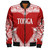 Tonga Bomber Jacket - Custom Coat Of Arms With Patterns Flag Color