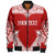 Tonga Bomber Jacket - Custom Coat Of Arms With Patterns Flag Color