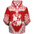 Tonga Sherpa Hoodie - Custom Coat Of Arms With Patterns Flag Color