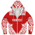 Tonga Sherpa Hoodie - Custom Coat Of Arms With Patterns Flag Color