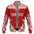 Tonga Baseball Jacket - Custom Coat Of Arms With Patterns Flag Color
