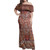Fiji Woman Off Shoulder Long Dress Bula Fiji Wear Vintage Style