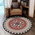 Fiji Round Rug Kesakesa Masi Tapa