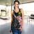 Hawaii Women Tank Shaka Hand Tropical Flowers Polynesian Designs