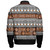 Fiji Bomber Jacket Fijian Tapa Pattens Brown Color Vintage Design