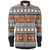 Fiji Long Sleeve Shirt Fijian Tapa Pattens Brown Color Vintage Design