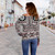 Fiji Off Shoulder Sweatshirt Bula Fijian Masi Tapa Vintage Style