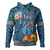 Fiji Hoodie Bula Fiji Masi Tropical Flowers Special Design