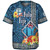 Fiji Baseball Shirt Bula Fiji Masi Tropical Flowers Special Design