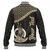 Vanuatu Baseball Jacket Custom Melanesia Tribal Golden Coconut