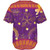 Fiji Baseball Shirt Fiji Tapa Tropical Plumeria Flowers Bouquet