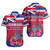 Hawaii Short Sleeve Shirt Regenerating Oceania Hawaii Flag With Traditional Patterns