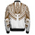 Polynesian Bomber Jacket Custom Polynesian Tattoo Style (Brown)