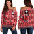 Hawaii Off Shoulder Sweatshirt Traditional Hawaiian Floral Designs