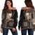 Samoa Off Shoulder Sweatshirt Custom Samoan Siapo Motif Classic Style