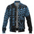 Hawaii Baseball Jacket Custom Kanaka Maoli Hawaiian Blue Tribal Pattern