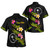 Chuuk State Combo Puletasi And Shirt Plumeria Tribal