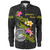 American Samoa Long Sleeve Shirt Custom Plumeria Tribal