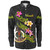 Vanuatu Long Sleeve Shirt Custom Plumeria Tribal