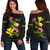 Hawaii Off Shoulder Sweatshirt Custom Plumeria Tribal