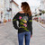 American Samoa Off Shoulder Sweatshirt Custom Plumeria Tribal