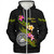 American Samoa Sherpa Hoodie Custom Plumeria Tribal