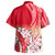 Polynesian Hawaiian Shirt Polynesian Pattern Style White Flowers