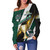 Hawaii Off Shoulder Sweatshirt Custom Volleyball Cup Championship Hawaii Polynesian Patterns
