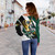 Hawaii Off Shoulder Sweatshirt Custom Volleyball Cup Championship Hawaii Polynesian Patterns