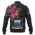 Samoa Baseball Jacket Custom Samoa Coat Of Arms With Tropical Flowers Special