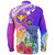 Hawaii Long Sleeve Shirt Turtle Polynesian Tribal Tropical Flowers