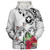 Hawaii Sherpa Hoodie Turtle Polynesian Tribal Tropical Flowers