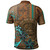 American Samoa Polo Shirt Polynesian Pattern Motif And Teal Boar Tusk