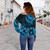 Fiji Off Shoulder Sweatshirt Kaiviti Fiji Rugby Palm Tree