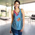 Fiji Women Tank Bula Pattern Style Flag