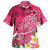 Polynesian Hawaiian Shirt Turtle Plumeria Pink Color