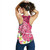 Polynesian Women Tank Turtle Plumeria Pink Color